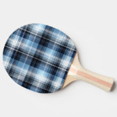 Classic Blue Kariert Pattern - Trendy Tartan Desig Tischtennis Schläger (Seitenansicht)