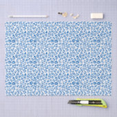 Classic Blue Leopard Print Seidenpapier (Handwerk)