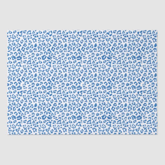 Classic Blue Leopard Print Seidenpapier (Vorderseite)