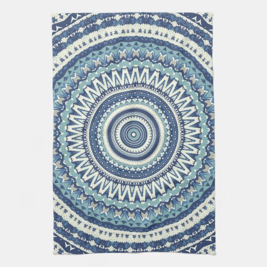 Classic Blue Mandala Geschirrtuch (Vertikal)