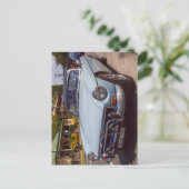 Classic blue MGB roadster sports car. Postkarte (Stehend Vorderseite)