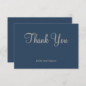 Classic Blue Modern Minimalistisch Wedding (Vorne/Hinten)