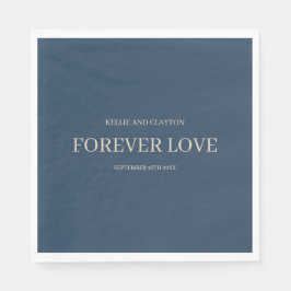 Classic Blue Modern Minimalistisch Wedding Napkins Serviette