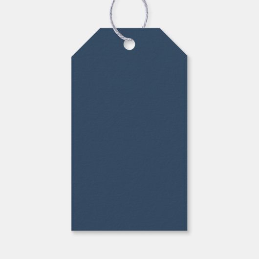Classic Blue Modern Minimalistische Hochzeitstipps Geschenkanhänger (Rückseite)