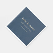 Classic Blue Modern Type Wedding Napkins Serviette (Ecke)