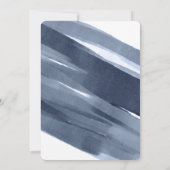 Classic Blue Moderne Taufe Einladung (Rückseite)