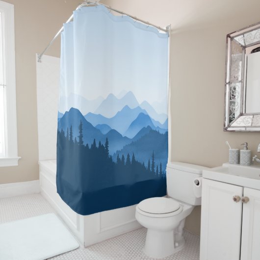 Classic Blue Mountains Duschvorhang (Beispiel)