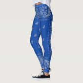 Classic Blue Paisley Bandana Design Leggings (Links)
