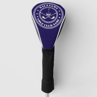Classic Blue Personalisiert Golf Club Name Headcover