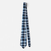 Classic Blue Plaid Pattern – Trendy Tartan Design Krawatte (Vorderseite)