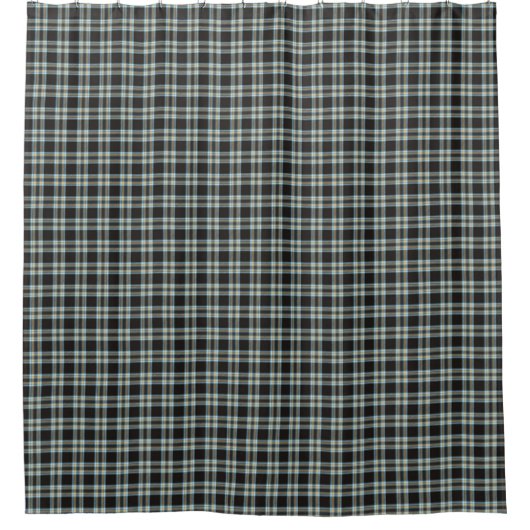 Classic Blue Plaid Shower Curtain for Modern Man Duschvorhang (Vorderseite)