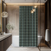 Classic Blue Plaid Shower Curtain for Modern Man Duschvorhang