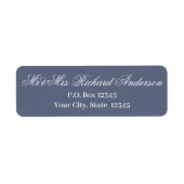 Classic Blue Returner Address Labels (Vorne)