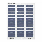 Classic Blue Returner Address Labels (Vorne)