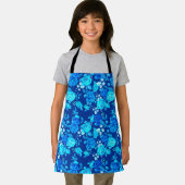 Classic Blue Rose Flowers Pattern-87600 Schürze (Insitu)