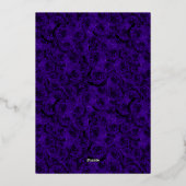 Classic Blue Roses 18th Birthday Debut Silver Folieneinladung (Rückseite)