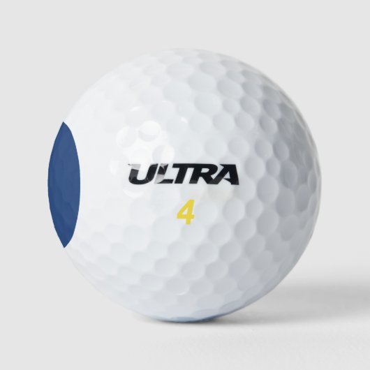 Classic Blue Schlicht Solid Color Golfball (Logo)