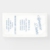 Classic Blue Script Wedding Signature Drinks Banner (Horizontal)