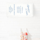 Classic Blue Script Wedding Signature Drinks Banner (InSitu)