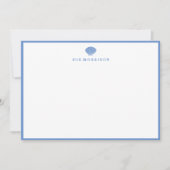Classic Blue Seashell Personalisiert 12x18 Station Mitteilungskarte (Vorderseite)