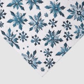 Classic Blue Snowflake Weihnachten Seidenpapier (Detail)