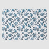 Classic Blue Snowflake Weihnachten Seidenpapier (Vorderseite)