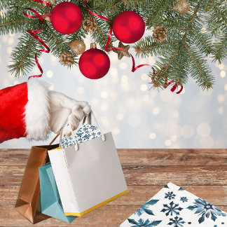 Classic Blue Snowflake Weihnachten Seidenpapier