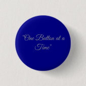 Classic Blue Solid Customizable Round Button Pin (Vorderseite)