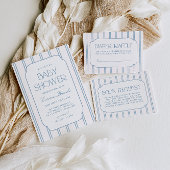 Classic Blue Striped Books for Baby Begleitkarte