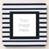 "Classic Blue Striped Untersetzer - custom Gift Fa (Vorderseite)