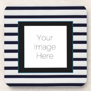 "Classic Blue Striped Untersetzer - custom Gift Fa