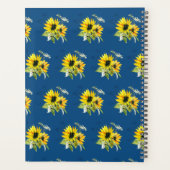 Classic Blue Sunflower Hochzeitsplaner Planer (Rückseite)