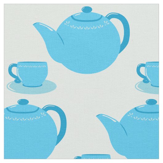Classic Blue Teapot Stoff (Nahaufnahme)