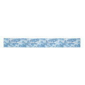 Classic Blue Toile Landschaft Satinband (Vorderseite)