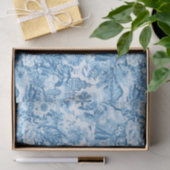 Classic Blue Toile Landschaft Seidenpapier (Geschenk)