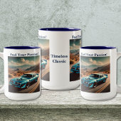 Classic Blue Trans Am Style Car Zweifarbige Tasse