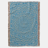 Classic Blue und Cappuchino Dome Effect Mandala Decke (Vorderseite Vertikal)