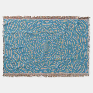 Classic Blue und Cappuchino Dome Effect Mandala Decke