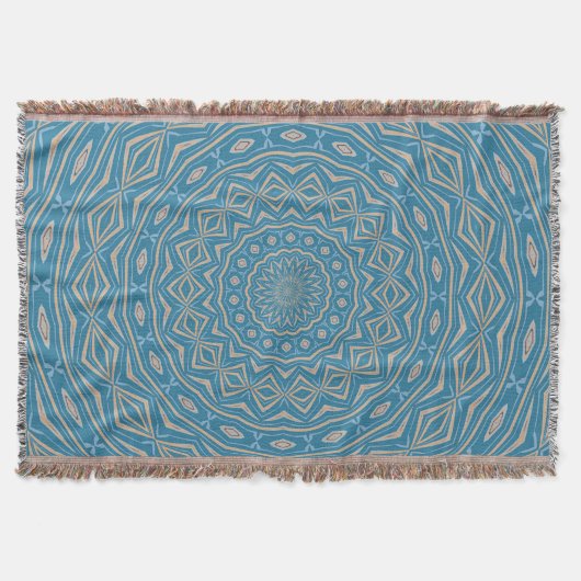 Classic Blue und Cappuchino Dome Effect Mandala Decke (Vorderseite)