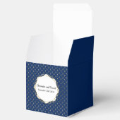 Classic Blue und Gold Wedding Geschenkschachtel (Geöffnet)