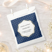 Classic Blue und Gold Wedding Geschenktütchen (Ausgeschnitten)