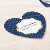 Classic Blue und Gold Wedding Untersetzer (angewinkelt)