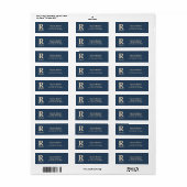 Classic Blue und Vanilla anfänglich/Vor/Nachname (Vorne)