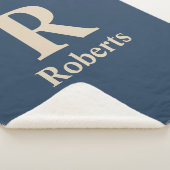 Classic Blue und Vanilla anfänglich/Vor/Nachname Sherpadecke (3/4)