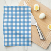 Classic Blue und White Gingham Geschirrtuch (Viertel Falte)