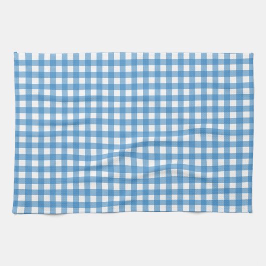 Classic Blue und White Gingham Geschirrtuch (Horizontal)