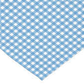 Classic Blue und White Gingham Kurzer Tischläufer (Ecke)