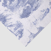 Classic Blue Vintag French Chateau Toile Seidenpapier (Detail)