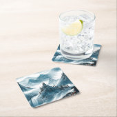 Classic Blue White Chinoiserie Albergo Colmanicchi Rechteckiger Pappuntersetzer (Vor Ort)