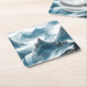 Classic Blue White Chinoiserie Albergo Colmanicchi Rechteckiger Pappuntersetzer (angewinkelt)